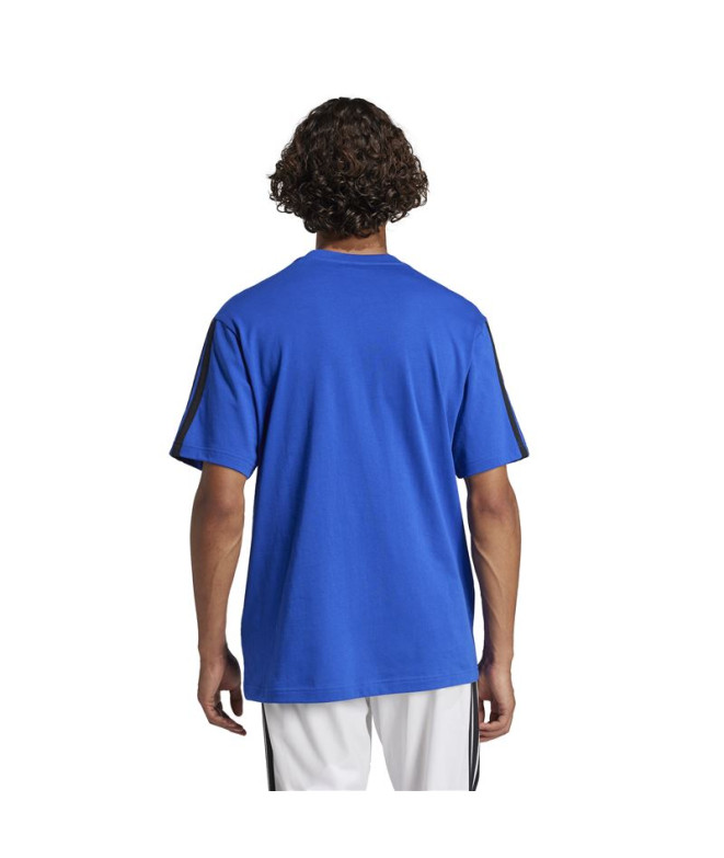Camiseta adidas 3 Bandas Sj Homem Azul/Preto