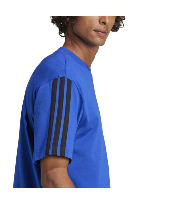 Camiseta adidas 3 Bandas Sj Homem Azul/Preto
