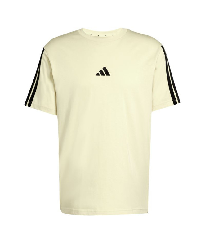 Camiseta adidas 3 Bandas Sj Hombre Azul Menta/Negro