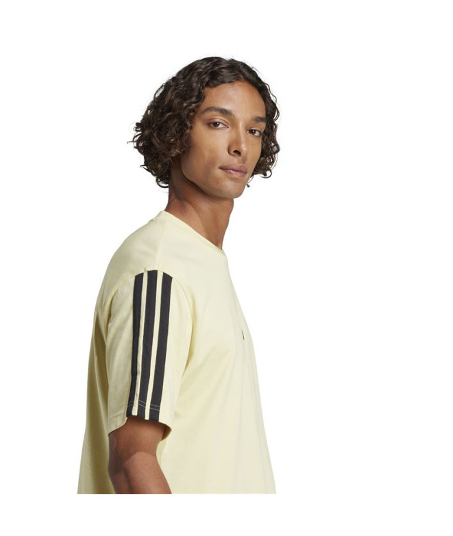 Camiseta adidas 3 Bandas Sj Homem Azul Menta/Preto