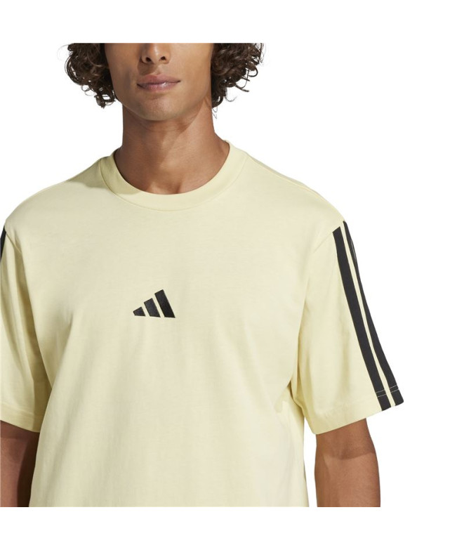 Camiseta adidas 3 Bandas Sj Homem Azul Menta/Preto