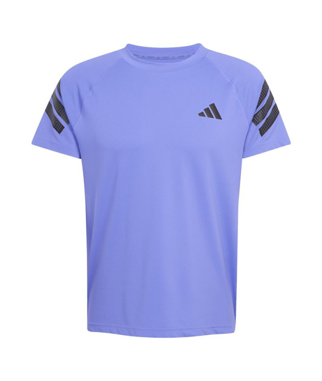 Camiseta de Fitness adidas Gym+ 3 Bandas Hombre Azul/Negro