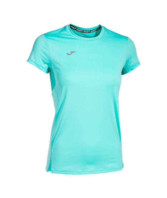 Camiseta Joma Manga Curta Explorer Turquesa Menina