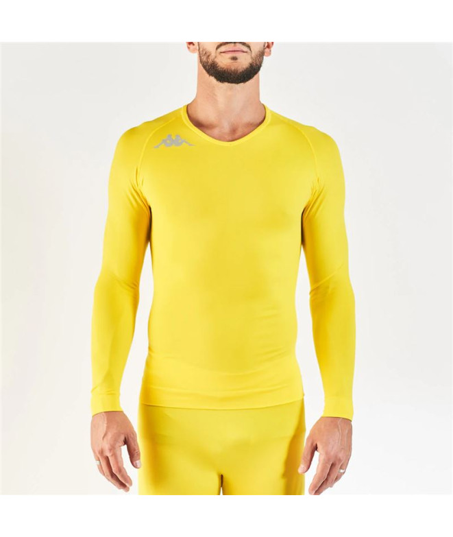 Camiseta Térmica Kappa Kappa4Skin Kombat Bongv Amarillo