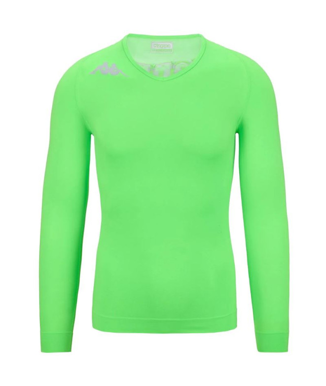 Camiseta Térmica Kappa Kappa4Skin Kombat Bongv Neon Verde
