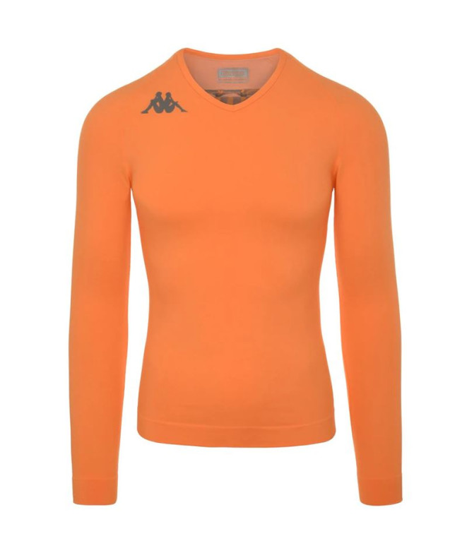 Camiseta Térmica Kappa Kappa4Skin Kombat Bongv Neon Naranja