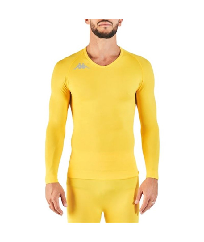 Camiseta Térmica Kappa 4Skin Kombat Bongv Amarillo