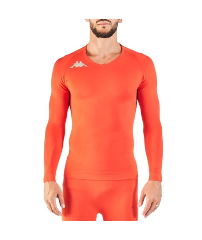Camiseta Térmica Kappa 4Skin Kombat Bongv Naranja Tomato
