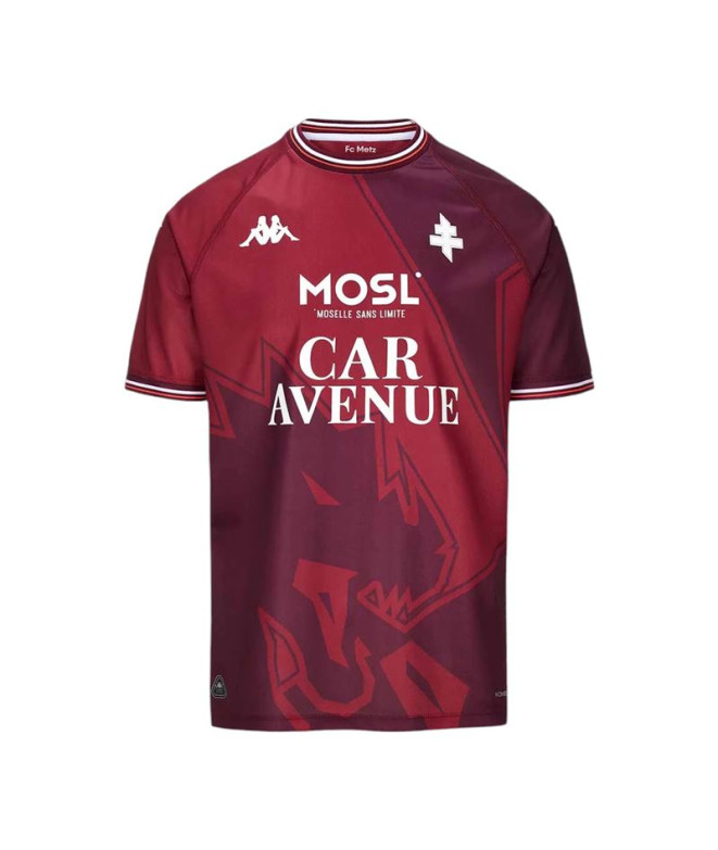 Sweat Kappa Kombat Home Fc Metz Homme Rouge Grenat/Rouge Dk/Sponsor