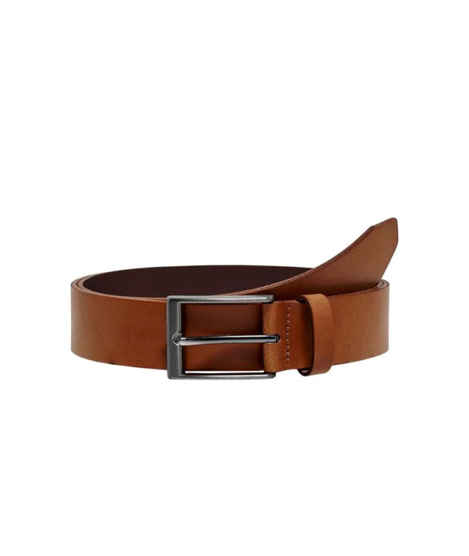 Ceinture Only & Sons brad Medium Leather Cognac Homme