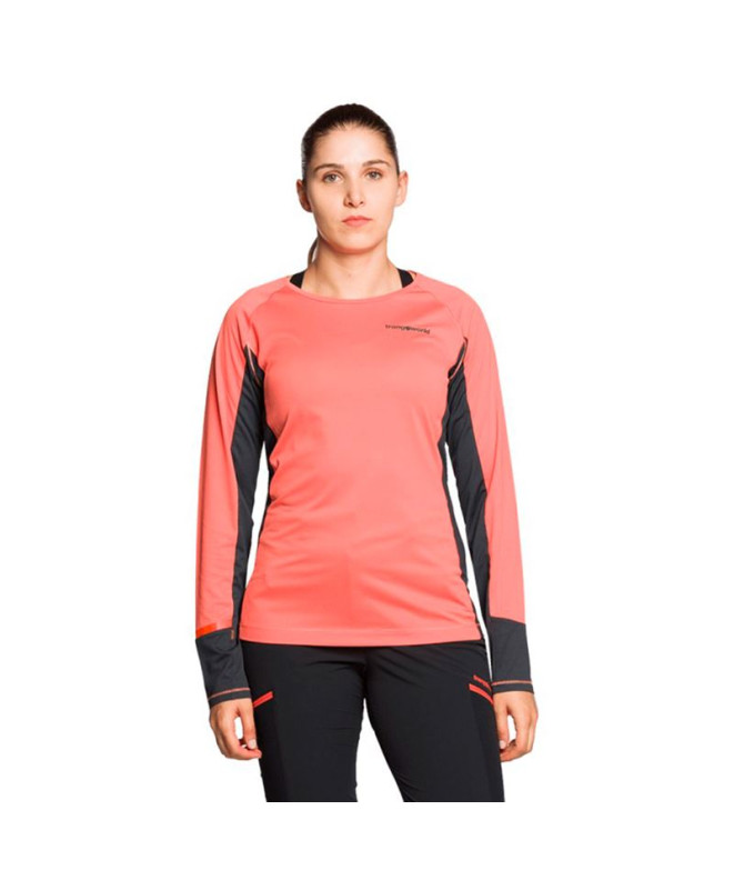 Camiseta Trangoworld Sardala Mujer Coral/Antracita