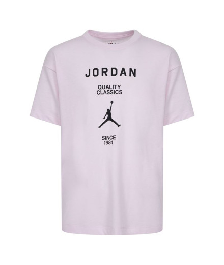 Camiseta Jordan Jdg W J Ss Gf Gfx Infantil Rosa/Preto