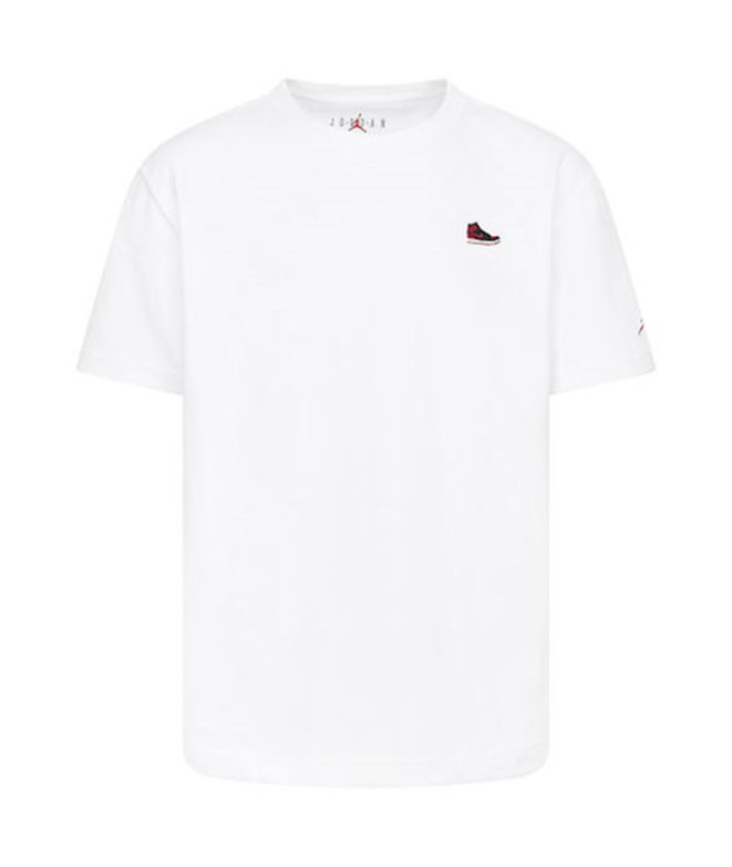 T-shirt Jordan Aj1 Patch S/S Enfant Blanc / Noir