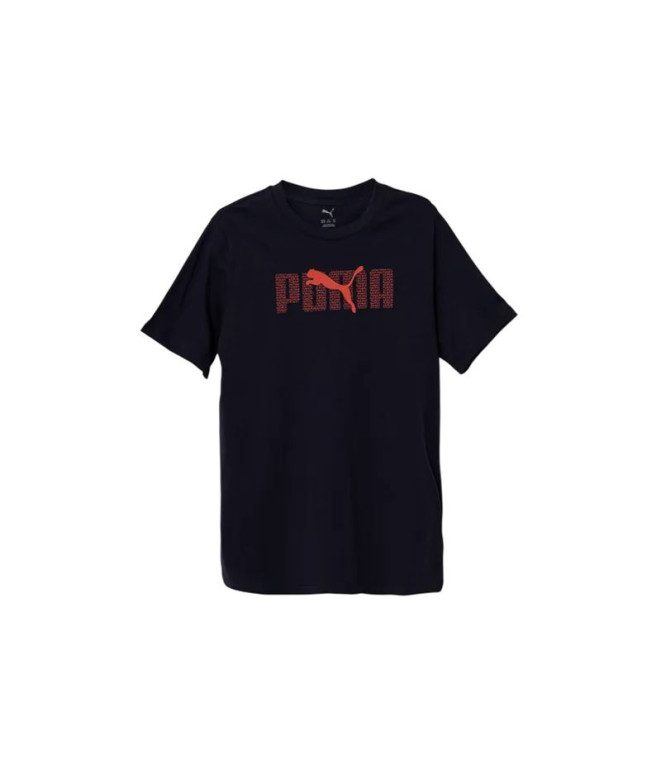 Camiseta Puma Essentials Logo Lab B,New Azul Marino, Infantil