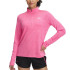 Camiseta de Fitness Under Armour Tech 1/2 Zip- Twist Mulher Rosa