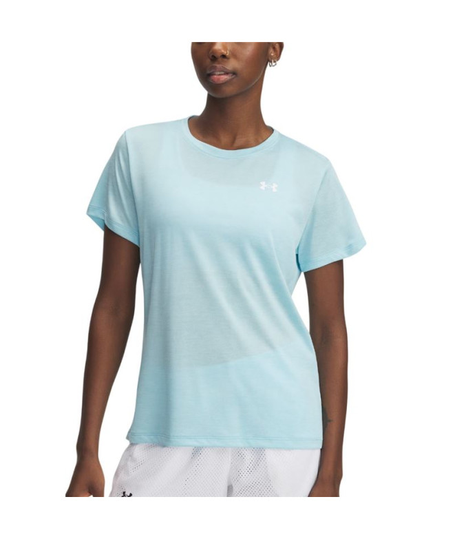 Camiseta Manga Corta de Fitness Under Armour Tech Ssc- Twist Mujer Azul