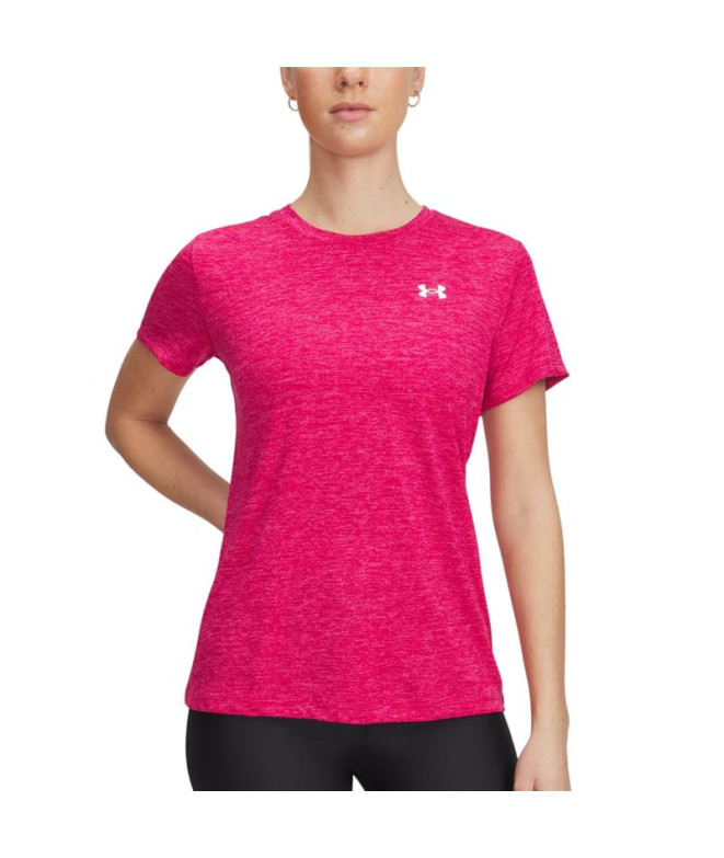 Camiseta Manga Curta Under Armour Tech Ssc- Twist Mulher Fúcsia