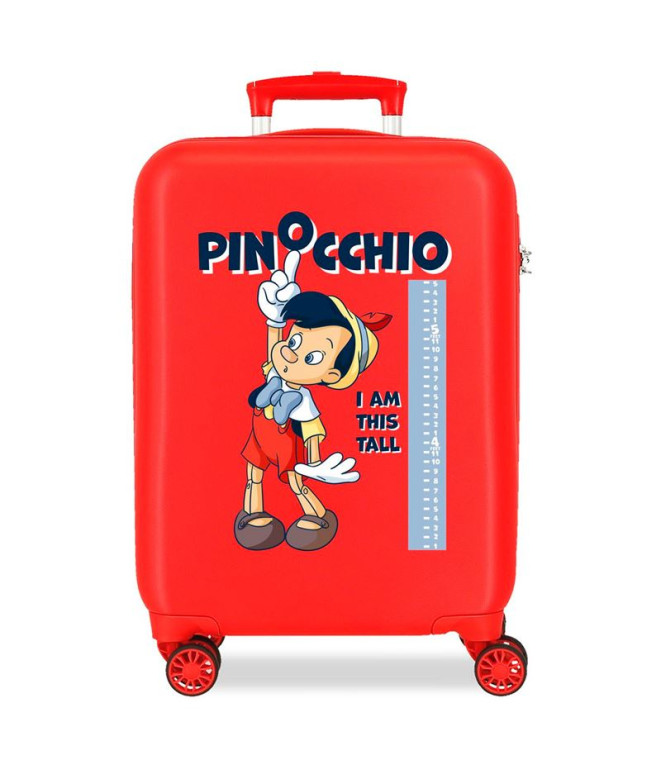 Maleta Disney Abs 50 Cm 4R Pinocho Rojo