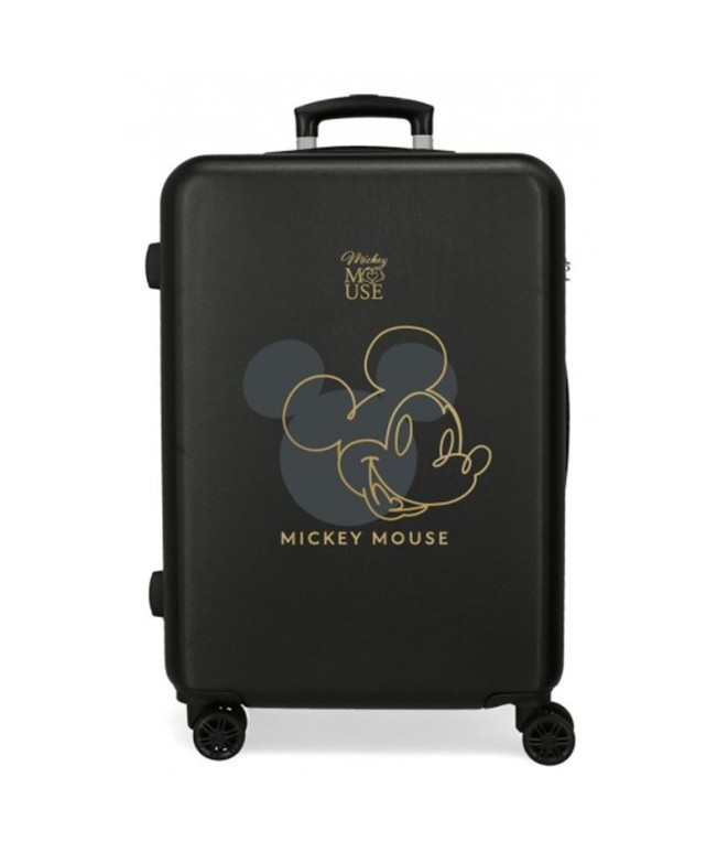 Mala Disney Abs 65Cm 4W Mickey Outline Preto