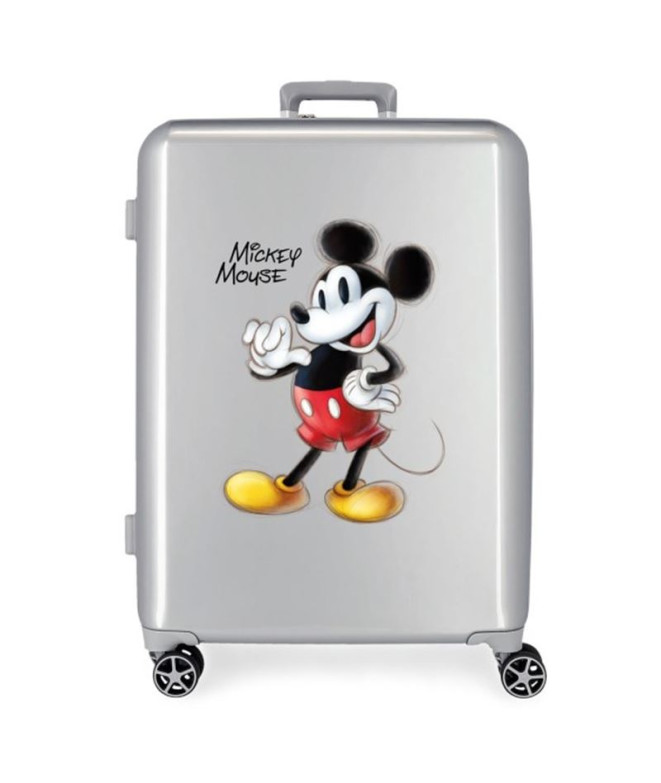 Mala Disney Abs 70Cm 4W Disney 100 - Joyful Mickey Cinza