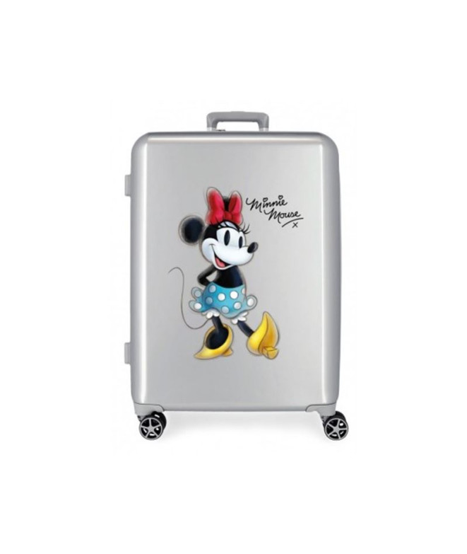 Mala Disney Abs 70Cm 4W Disney 100 - Joyful Minnie Cinza