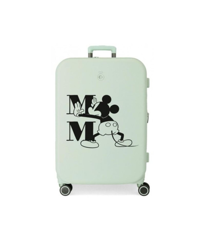 Maleta Disney Abs 70Cm 4W Disney 100- Mickey Happiness Verde