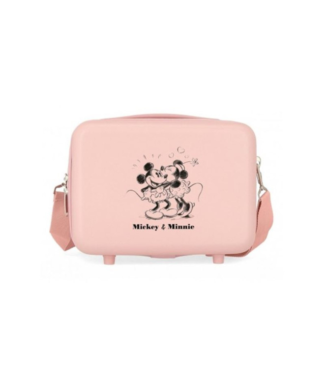 Estuche Disney Abs Mickey & Minnie Kisses Nude Rosa