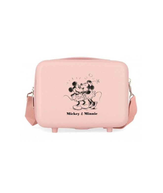 Trousse Disney Abs Mickey & Minnie Kisses Nude Rose