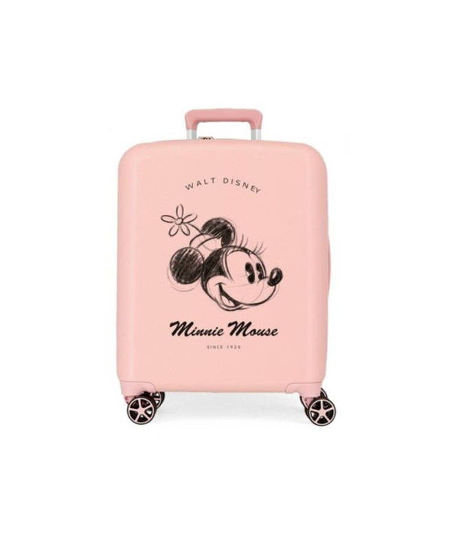 Mala Disney Abs 70Cm W/Exp 4W Minnie Você É Mágica Nude Rosa