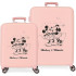 Maleta Disney Abs Luggage Set 2/ 55-70Cm 4W Mickey & Minnie Kisses Nude Rosa