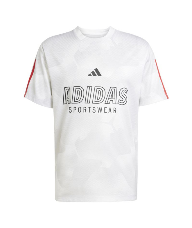 Camiseta adidas Tiro Np Homem Branco/Vermelho