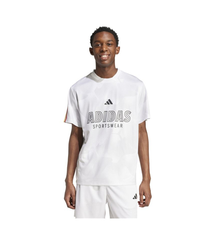 Camiseta adidas Tiro Np Hombre Blanco/Rojo