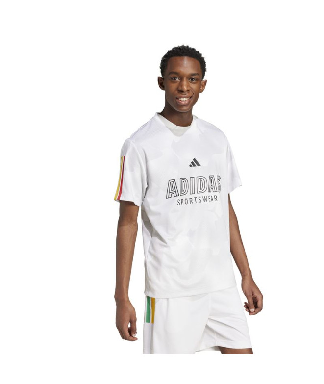 Camiseta adidas Tiro Np Homem Branco/Vermelho
