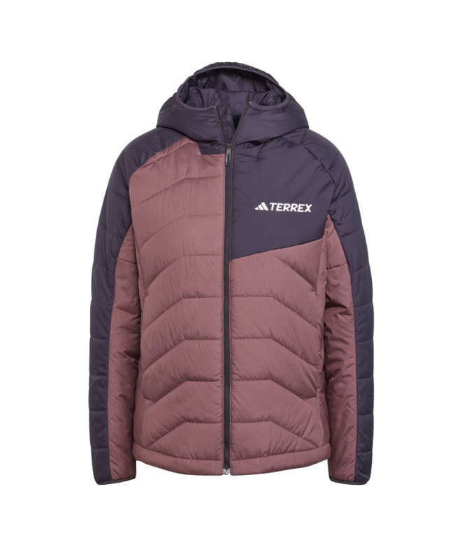 Veste de Montagne adidas Terrex Multi Synthetic Insulated Hooded Femme Granate