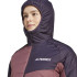 Casaco de Montanha adidas Terrex Multi Synthetic Insulated Hooded Mulher Granate