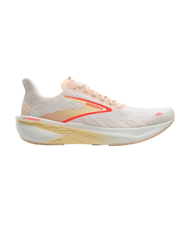 Chaussures de Running Brooks Hyperion 2 Femme Blanc/Corail