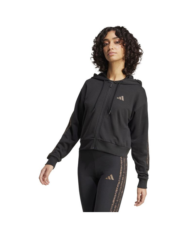 Sudadera adidas Rc 3Bandas Fz Hd Mujer Negro