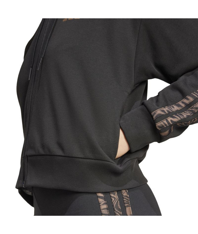 Sudadera adidas Rc 3Bandas Fz Hd Mujer Negro