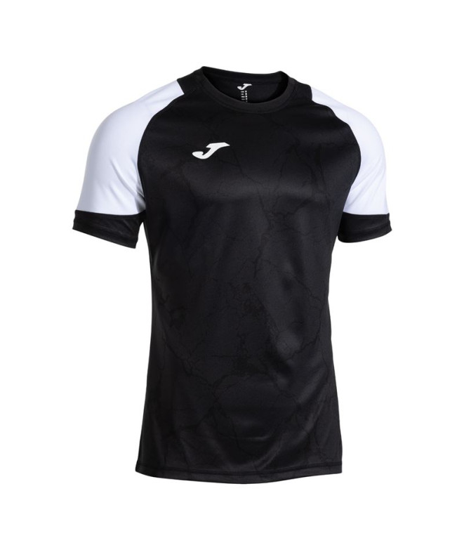 Camiseta Joma Hispa V Hombre Negro/Blanco