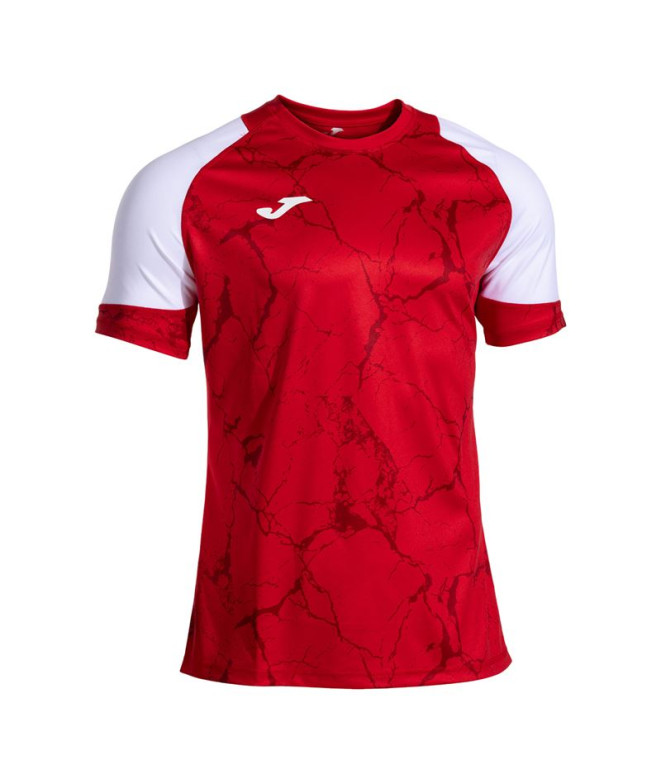 Camiseta Joma Hispa V Homem Vermelho/Branco