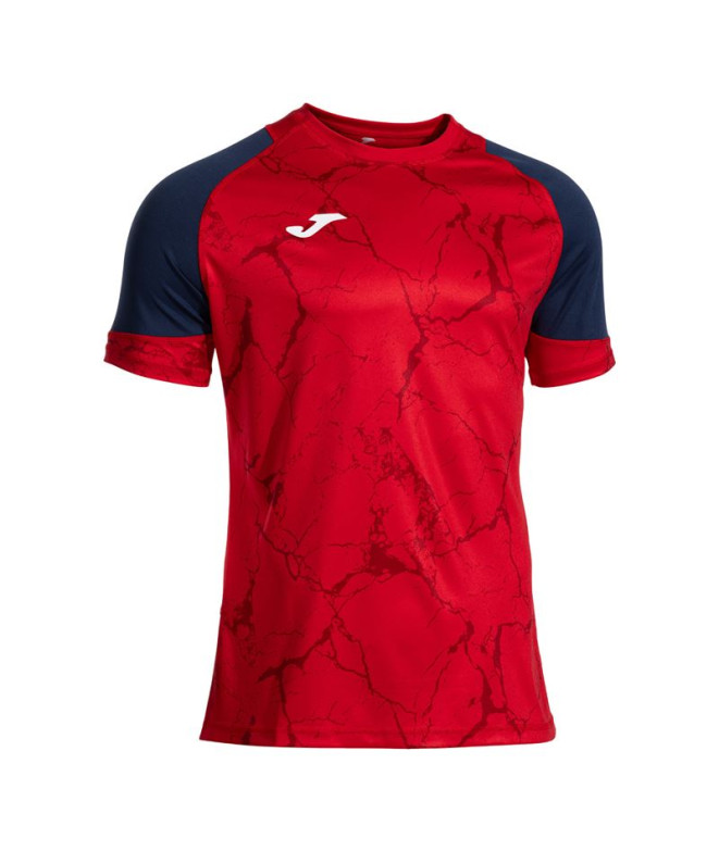Camiseta Joma Hispa V Homem Vermelho/Marinho Escuro