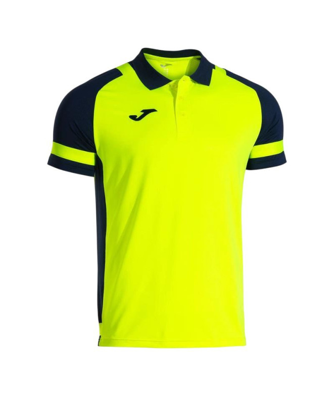 Polo Joma Líder Homem Amarelo/Fluor Marinho