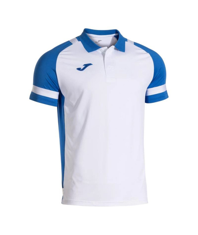 Polo Joma Líder Homem Branco/Royal