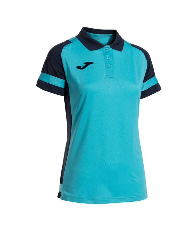 Polo Joma Lider Mujer Turquesa Flúor/Marino