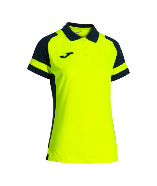 Polo Joma Lider Mujer Amarillo Fluor/Marino