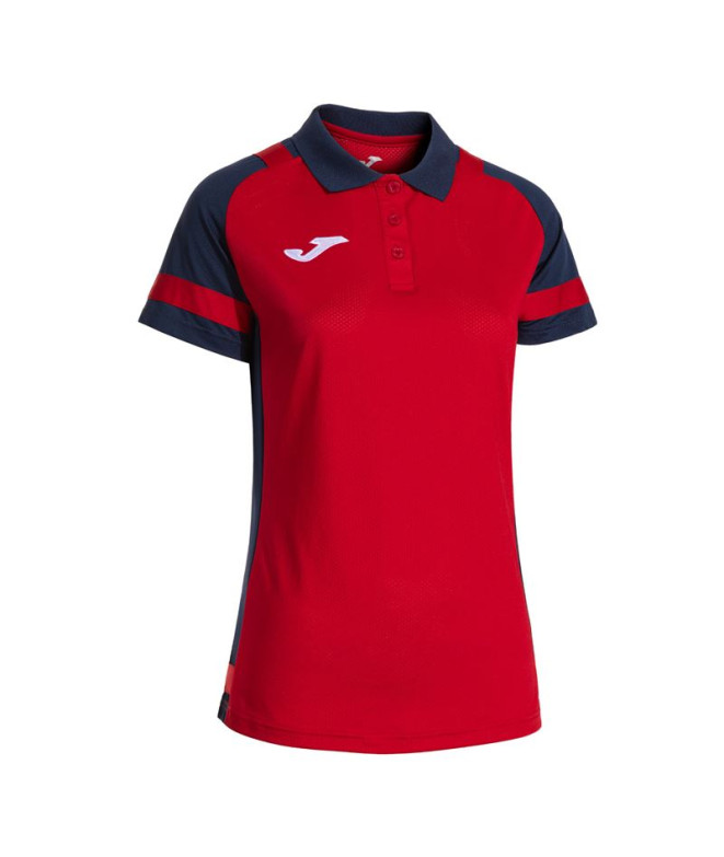 Polo Joma Líder Mulher Vermelho/Marinho