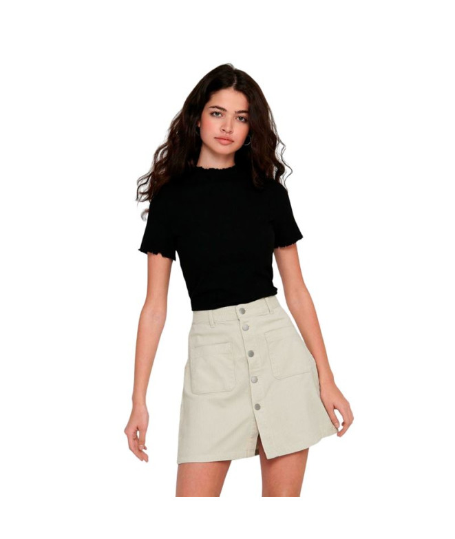 Camiseta Only emma S/S High Black Mujer