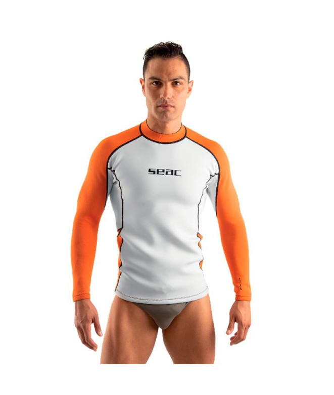 Camiseta En Neopreno Fit Long Bi/Ar Hombre 2 Mm Seac