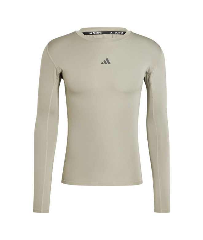 Camiseta de Fitness adidas Techfit Compression Training Longsleeve Homem Cinza