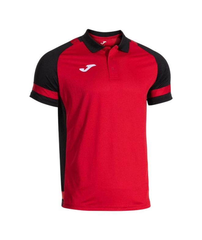 Polo Joma Líder Homem Vermelho/Preto